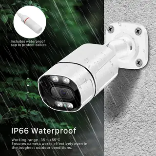 5MP IP Camera Outdoor 3MP POE Camera Waterproof Two Way Audio IR LEDs White LEDs Web Camera Ai Human Detection Xmeye Remote View