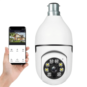 PTZ CCTV Bulb Camera 1080p Wireless Indoor