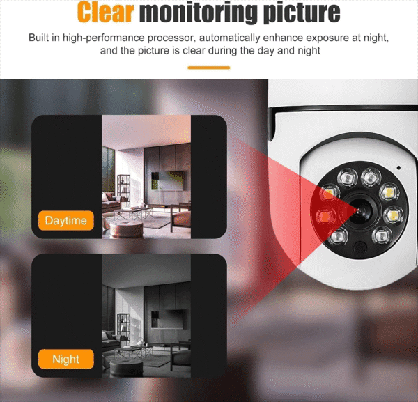 PTZ CCTV Bulb Camera 1080p Wireless Indoor