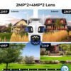 12MP 8X Zoom Four Lens WiFi Smart CCTV