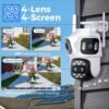 12MP 8X Zoom Four Lens WiFi Smart CCTV