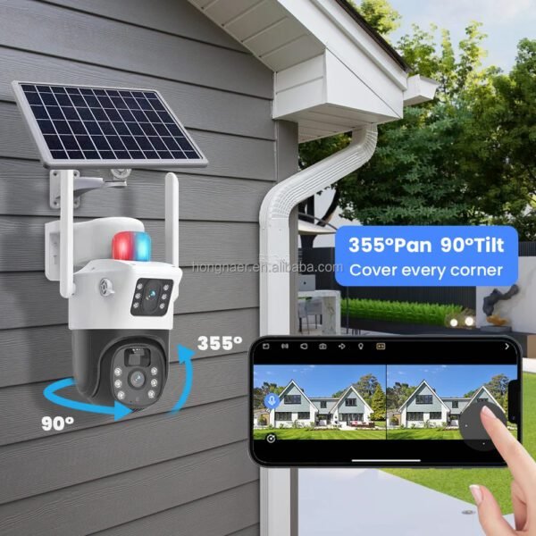 V380 Pro Solar Powered Surveillance