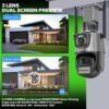 12MP PTZ WiFi CCTV Camera Three Lens