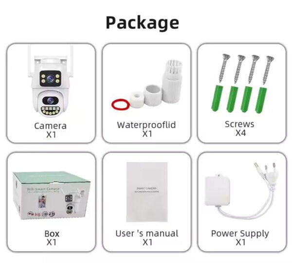 WiFi 6MP PTZ Outdoor CCTV Security 4K