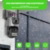 12MP PTZ WiFi CCTV Camera Three Lens