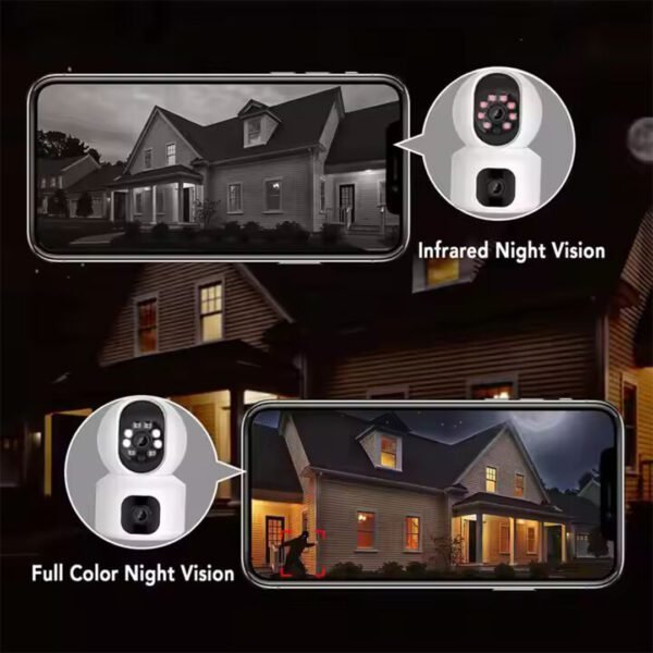 Dual Lens Indoor WiFi Security Camera 6MP