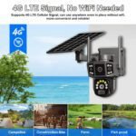 Triple Lens 4g Enabled Solar CCTV Camera