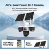 AOV Solar Camera 4G SIM Card 4 Lens 2 Panel 16MP